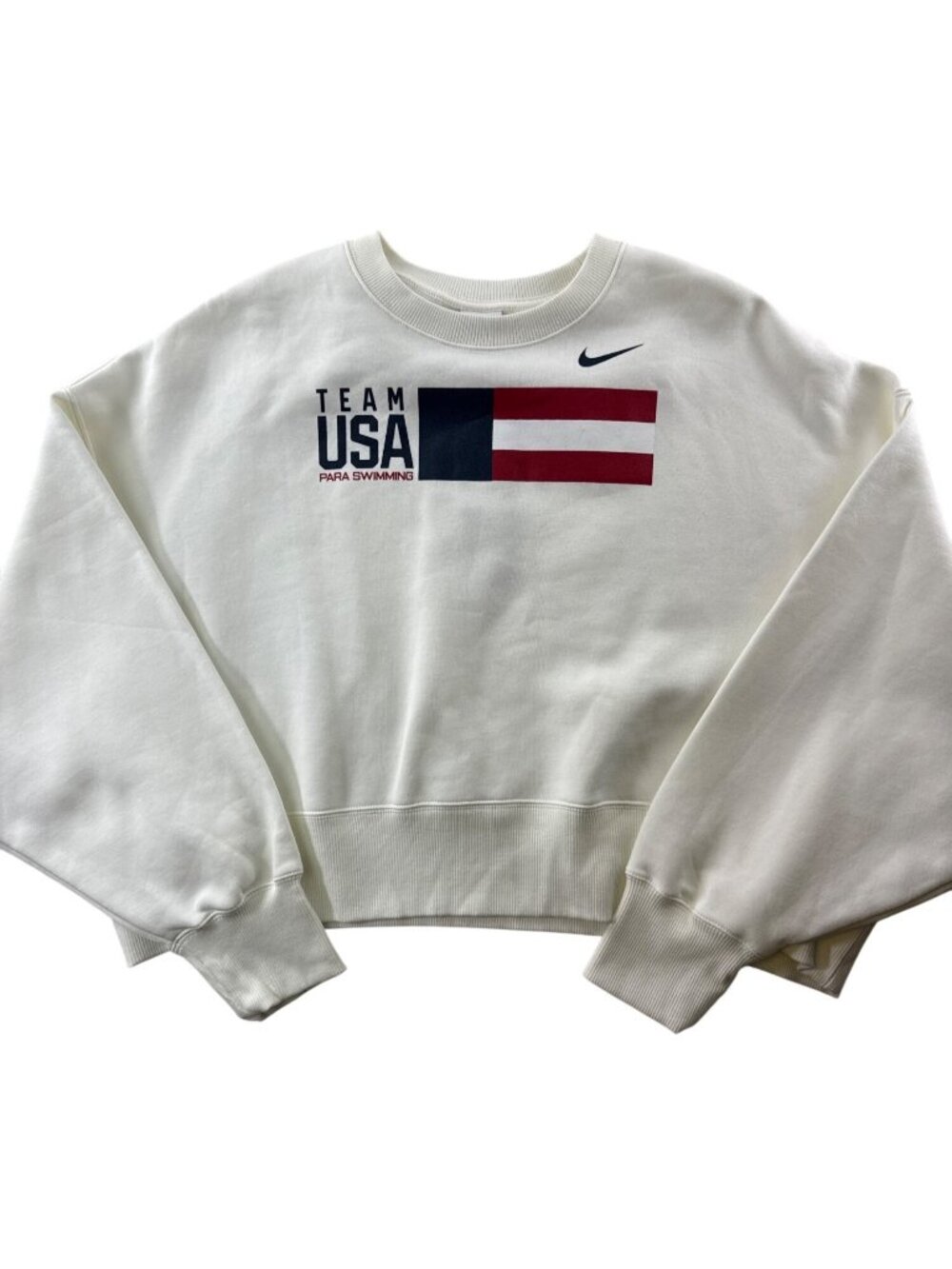 Nike Team USA Para Swimming Phoenix Fleece Crew NWT Women's Medium White